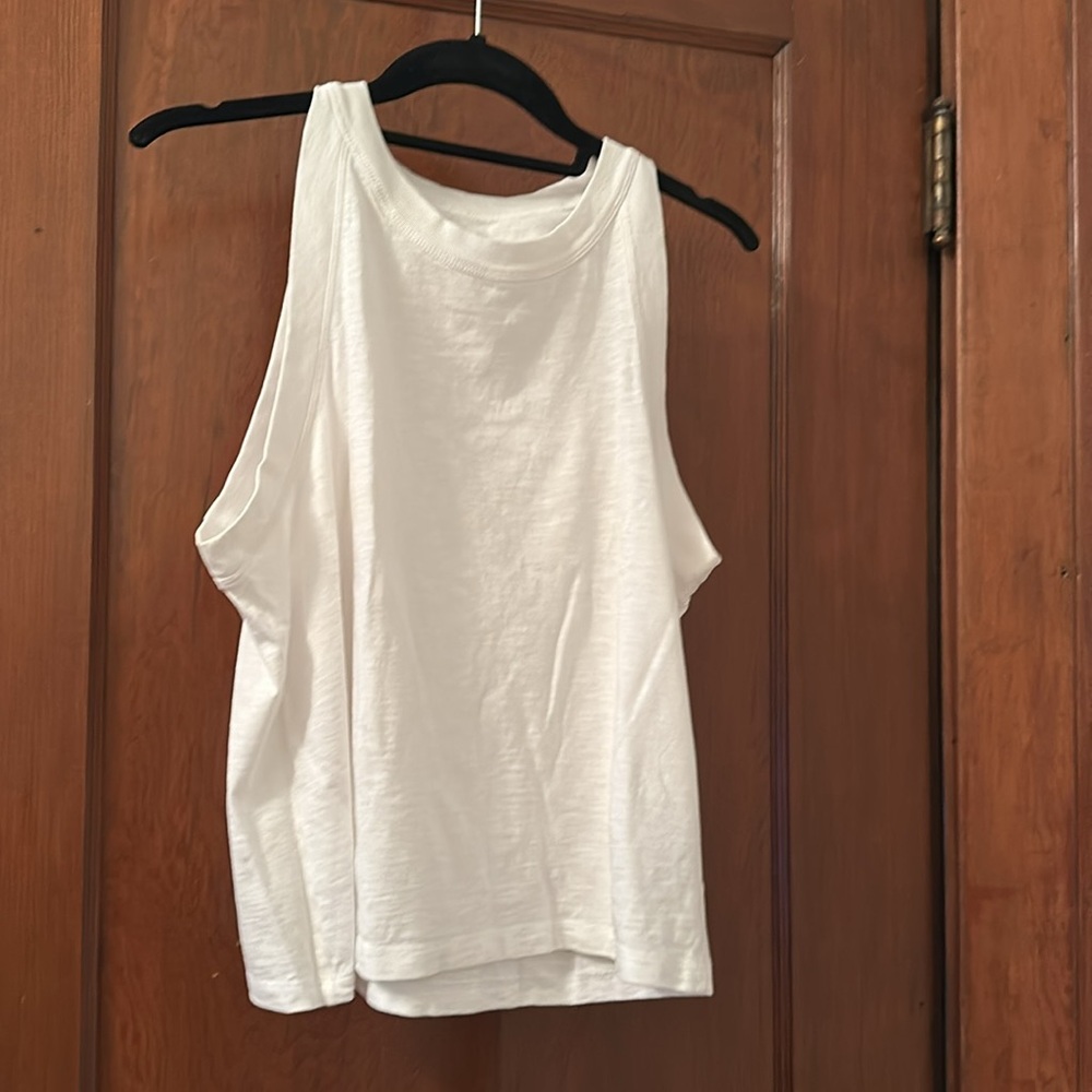 J.Crew organic slub, cut out tank top